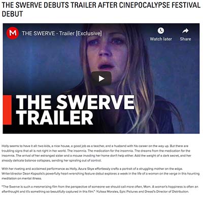 THE SWERVE DEBUTS TRAILER AFTER CINEPOCALYPSE FESTIVAL DEBUT